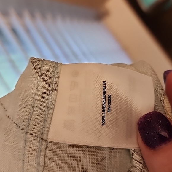 NWT Lands End Traditional Fit Lt Blue Radiance Map Print Linen Men's XL - Picture 6 of 11